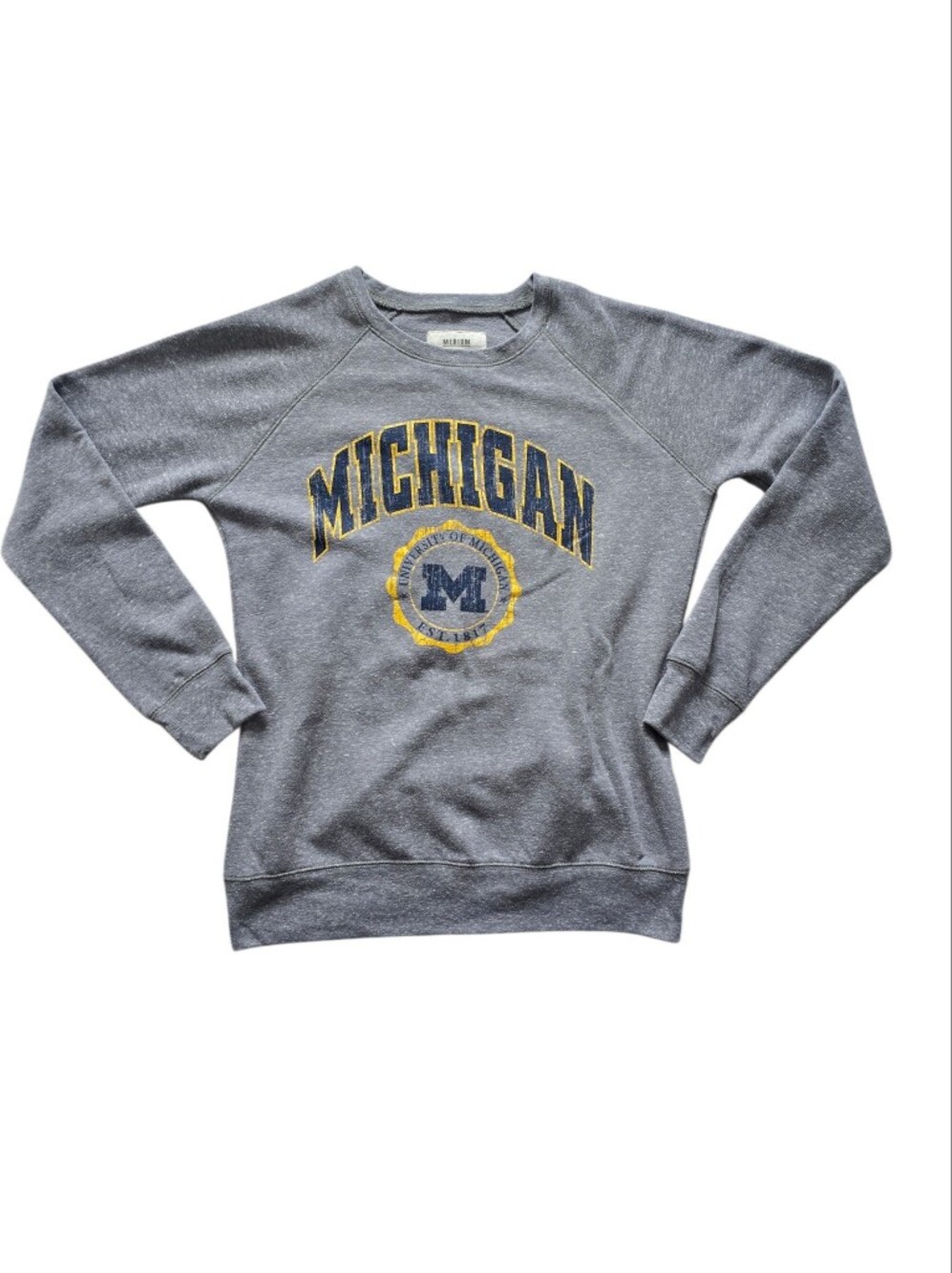 Pressbox by Royal Apparel Women's Michigan Gray Pullover Crewneck Sweater Size M